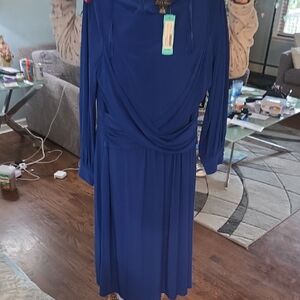 Jessica Howard Royal Blue Long Sleeve Dress
